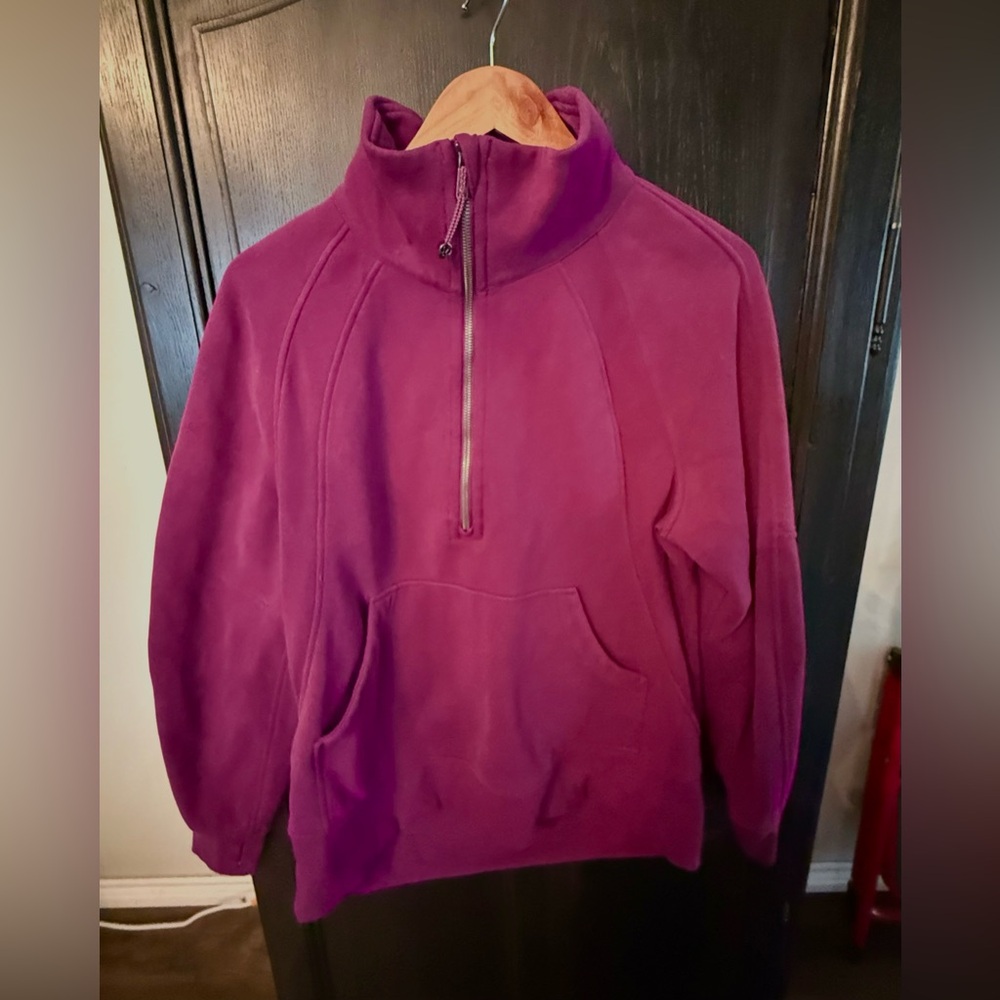 lululemon Scuba Oversized Funnel-Neck Half Zip Chilled GrapeXS/S Great Condition - Picture 2 of 5